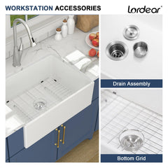 Lordear 28'' Farmhouse Kitchen Sink Single Bowl