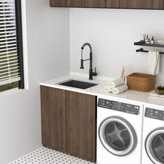 Lordear 21x18x12 Inch Quartz Composite Laundry Sink