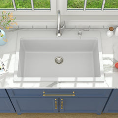 Lordear 33-Inch Drop-In Kitchen Sink Single Bowl
