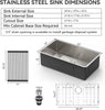 Lordear 33'' Undermount Kitchen Sink Single Blow
