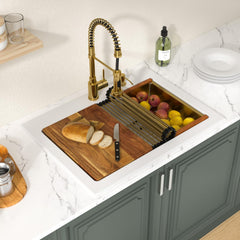 Lordear 30-Inch Drop-In Kitchen Sink Single Bowl