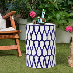 Lordear 17'' Ceramic Contemporary Modern Outdoor Garden Stool from Lordear