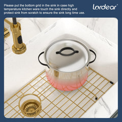Lordear 33-Inch Undermount Kitchen Sink Single Bowl