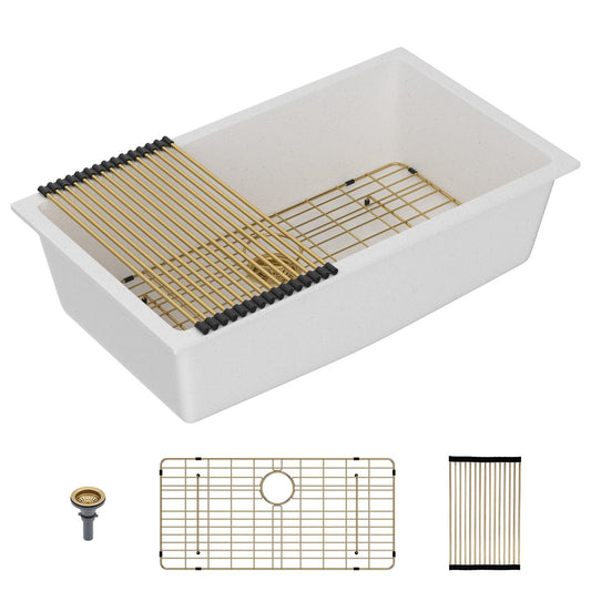 Lordear 33-Inch Undermount Kitchen Sink Single Bowl