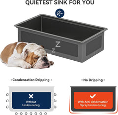 Lordear 33" Stainless Steel Honeycomb Nano Undermount Single Bowl Workstation Kitchen Sink from Lordear