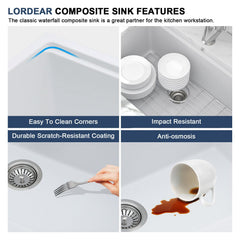 Lordear 28-Inch Undermount Kitchen Sink Single Bowl
