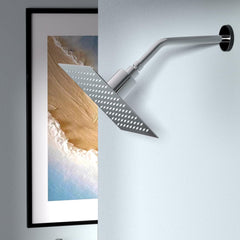 Lordear 8'' Stainless Steel Square Wall Mounted Waterfall High Pressure Filtered Shower Head from Lordear