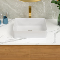 Lordear 21x14 inch Bathroom Rectangular Ceramic Sink