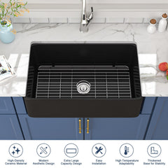Lordear 33x20x10 Inch Farmhouse Kitchen Sink Single Bowl