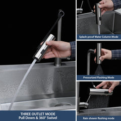 Lordear 21x20 Inch Drop-In Workstation Kitchen Sink