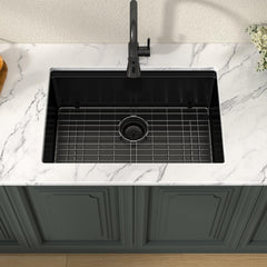 Lordear 28'' Matte Black Stainless Steel Workstation Kitchen Sink