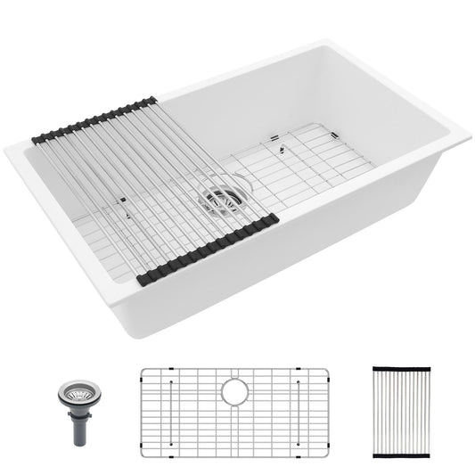 Lordear 33-Inch Undermount Kitchen Sink Single Bowl