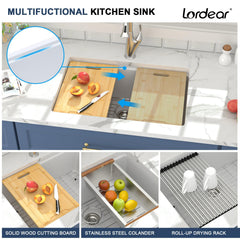 Lordear 28-Inch Undermount Kitchen Sink Single Bowl