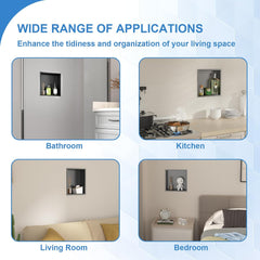 Lordear 12" x 12" Stainless Steel Bathroom Square Recessed Wall Niche from Lordear