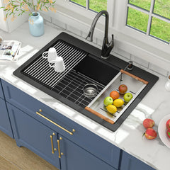 Lordear 33x22x9 Inch Drop-In Kitchen Sink Single Bowl