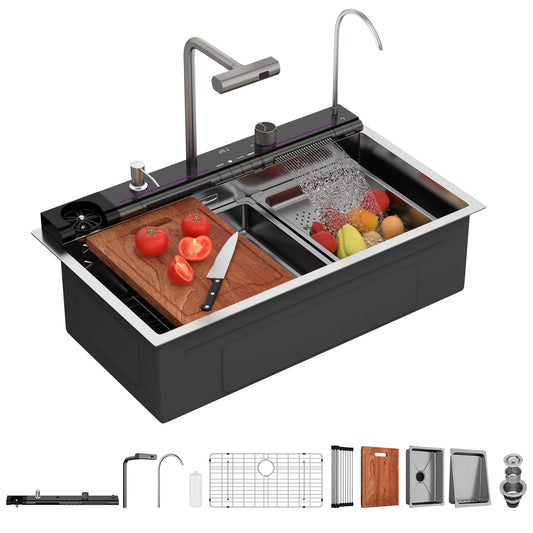 Lordear 33 Inch Drop-In Kitchen Sink