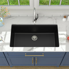 Lordear 33x19x9 Inch Undermount Kitchen Sink Single Bowl