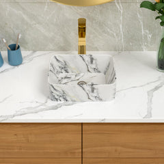 Lordear 16x12 inch Bathroom Above Counter Rectangle Vessel Sink