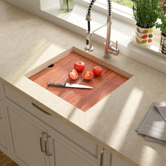 Lordear 23x19x13 Inch Laundry Room Sink Undermount Single Bowl Sink 16 Gauge Stainless Steel Sink with Cutting Board 13 Inch Deep from Lordear