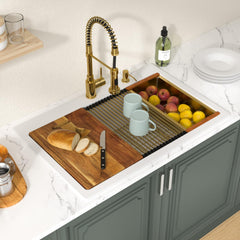Lordear 33-Inch Drop-In Kitchen Sink Single Bowl