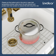 Lordear 33-Inch Drop-In Kitchen Sink Single Bowl