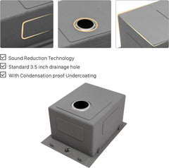 Lordear 15"x 20" Stainless Steel Single Bowl Drop-in Bar Sink from Lordear