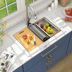 Lordear 30-Inch Drop-In Kitchen Sink Single Bowl