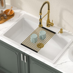 Lordear 33-Inch Drop-In Kitchen Sink Single Bowl