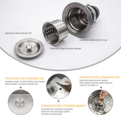 Lordear 15"x 20" Stainless Steel Single Bowl Drop-in Bar Sink from Lordear