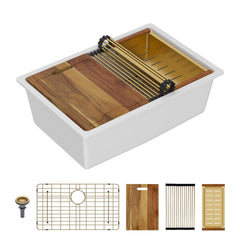 Lordear 28-Inch Undermount Kitchen Sink Single Bowl