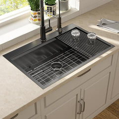 Lordear 30 Inch Drop-In Workstation Kitchen Sink