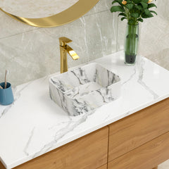 Lordear 16x12 inch Bathroom Above Counter Rectangle Vessel Sink
