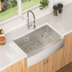 Lordear Apron Front Stainless Steel Farmhouse Sink