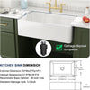 Lordear 33'' Farmhouse Kitchen Sink Single Blow