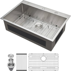 Lordear Stainless Steel Drop-In Single Bowl Kitchen Sink from Lordear