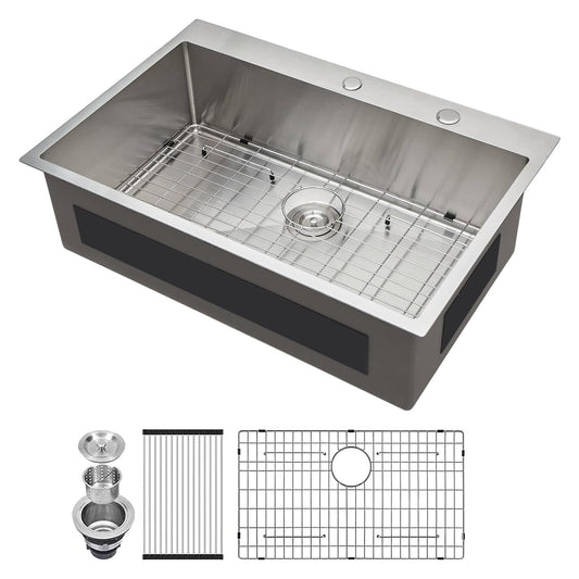 Lordear 33 '' Drop In Kitchen Sink Single Bowl