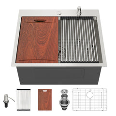 Lordear 25 Inch Workstation Laundry Sink