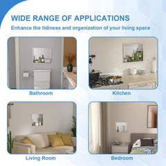 Lordear 18'' x 14'' Rectangle Recessed Wall Stainless Steel Shower Niche