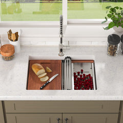 Lordear 25'' Stainless Steel Undermount Workstation Kitchen Sink