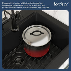 Lordear 30x22x9 Inch Drop In Kitchen Sink Single Bowl