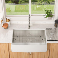 Lordear Apron Front Stainless Steel Farmhouse Sink