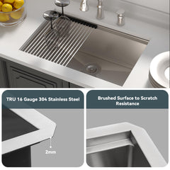 Lordear 27'' Stainless Steel Undermount Workstation Kitchen Sink