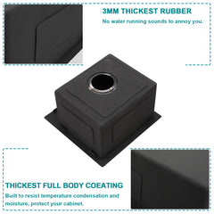 Lordear 15" x 15" Stainless Steel Drop In Single Bowl Prep RV Bar Sink from Lordear