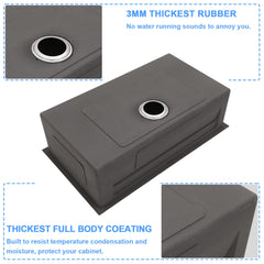 Lordear 33" Stainless Steel Undermount Single Bowl Workstation Kitchen Sink  from Lordear