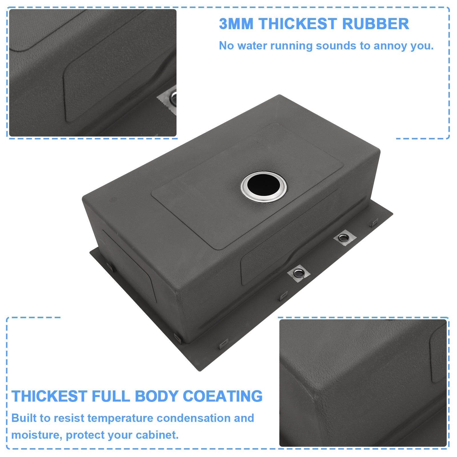 Lordear 33" x 19" Stainless Steel Drop In Single Bowl Worksation Kitchen Sink from Lordear