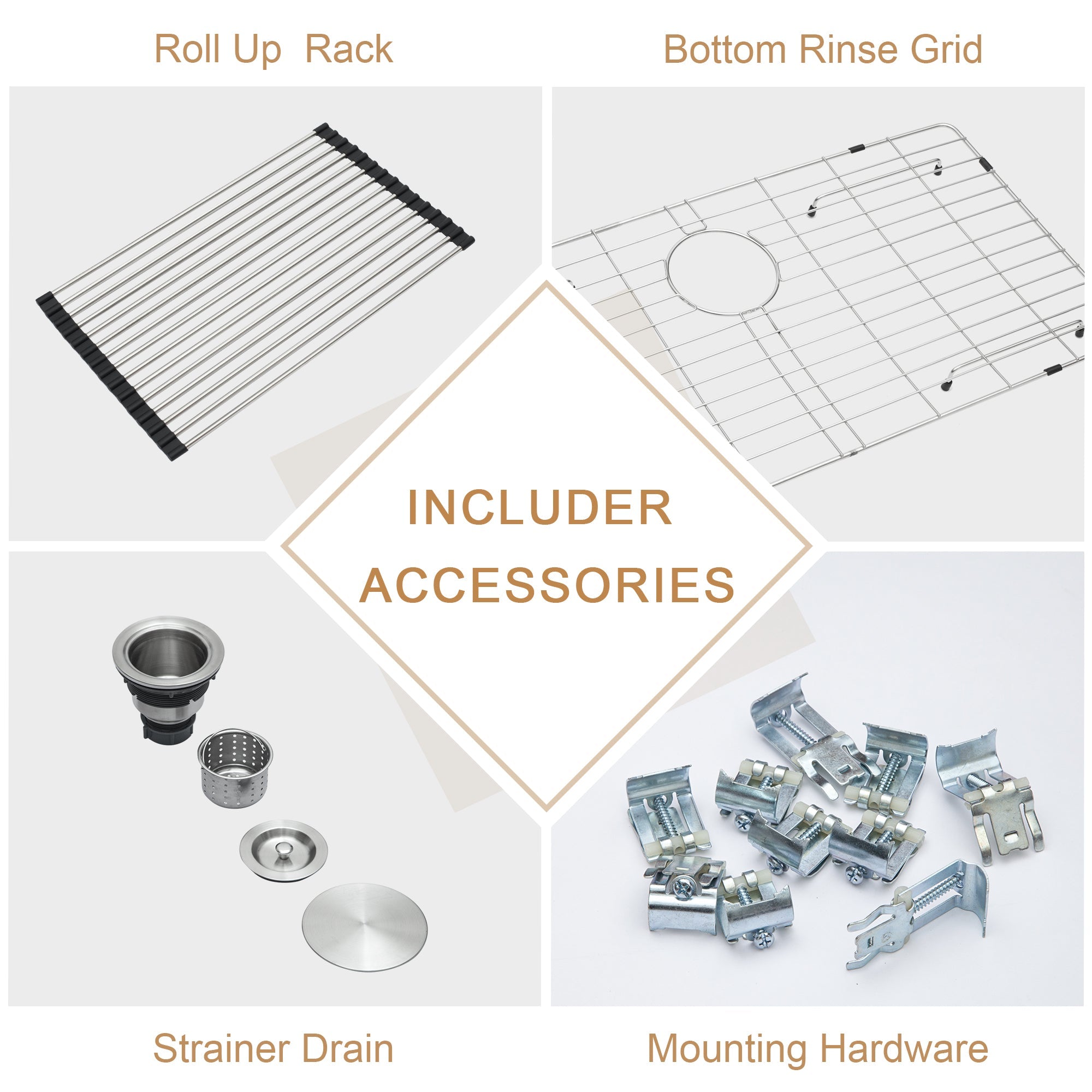 Lordear Stainless Steel Drop-In Single Bowl Kitchen Sink  from Lordear