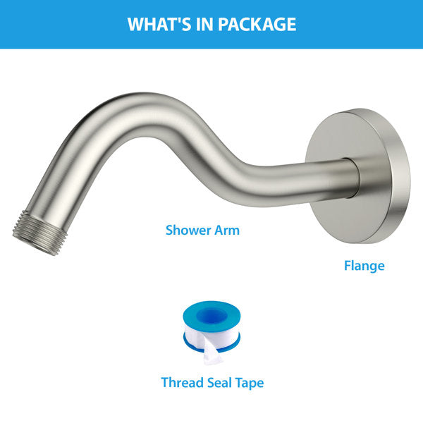 Lordear 8'' Stainless Steel Wall Mounted Extension Shower Arm  from Lordear