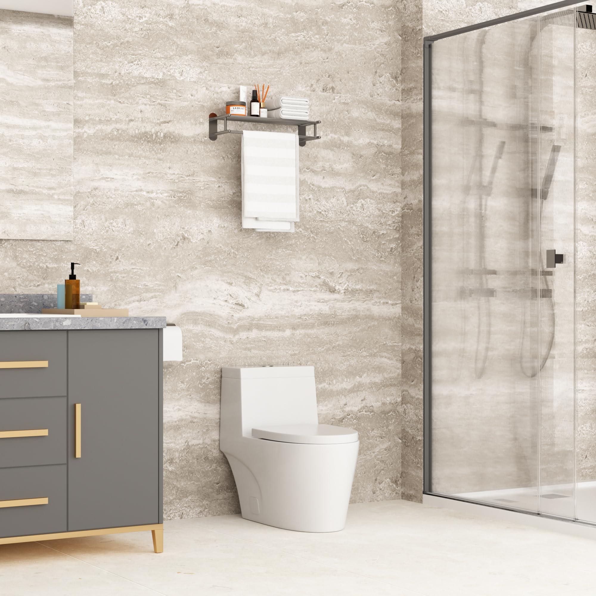 Lordear White Ceramic One Piece Floor Bidet Toilet with Comfort Wider Chair Seat  from Lordear