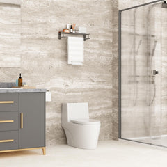 Lordear White Ceramic One Piece Floor Bidet Toilet with Comfort Wider Chair Seat  from Lordear