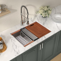 Lordear 26'' Undermount Kitchen Workstation Single Bowl